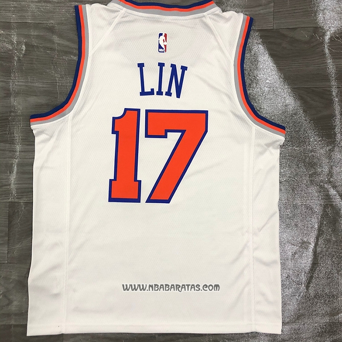 Camiseta New York Knicks Jeremy Lin #17 Association Blanco